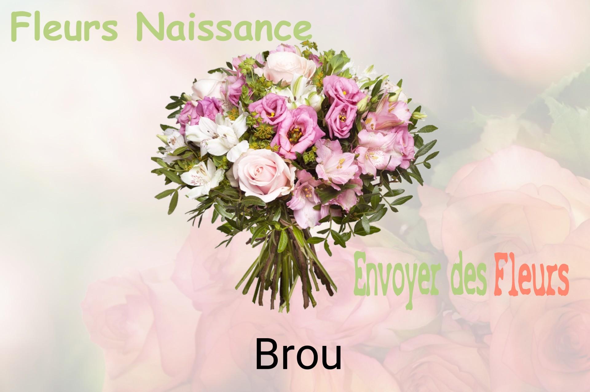Bouquet de fleurs de naissance livré à Brou